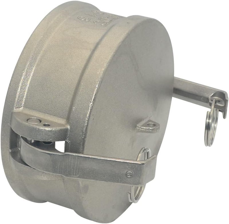 Varmhus Trash Pump Adapter Dust Cap/Dust Cover,Type DC Cam and Groove Hose Pipe Fitting Coupler,Stainless Steel 316 (4") - Image 3